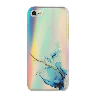 Bling Light Marmor Pattern Colorful Laser Fleksibel TPU-telefonveske for iPhone 7 / iPhone 8 / iPhone SE 2020/2022 Tommer.