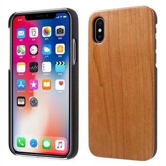 Real Wood Skin PC Hard Cover Case for iPhone X 5,8 tommer