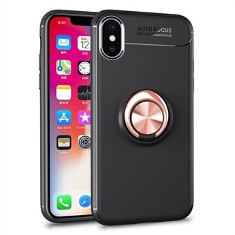 Magnetic Finger Ring Kickstand TPU Cell Phone Case for iPhone XS / X 5.8 inch