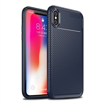 TPU Case for iPhone X/XS 5.8 inch Beetle Series Carbon Fiber TPU Protection Mobile Phone Cover