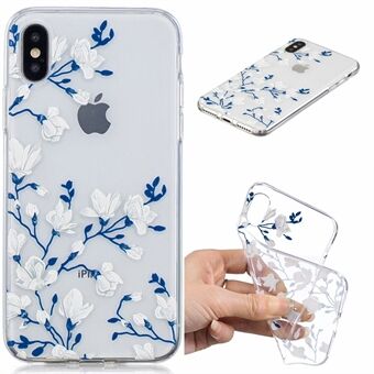 Pattern Printing Embossed Soft TPU Case for iPhone XS / X5.8 inch