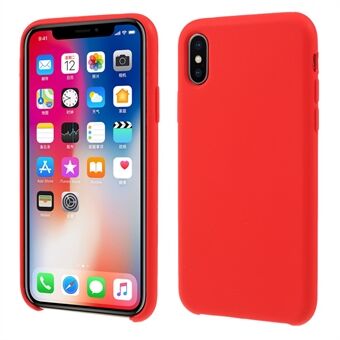 For iPhone XS / X 5.8 inch Solid Silicone Protection Case