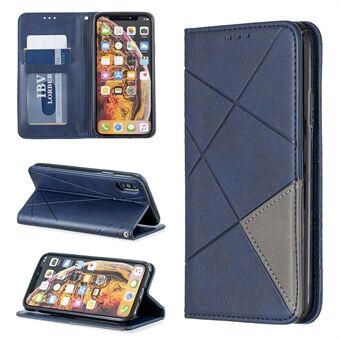 Geometric Pattern Leather Card Holder Phone Case with Stand for iPhone X / XS 5.8 inch
