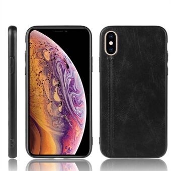 Leather Coated PC + TPU Hybrid Phone Shell Cover for iPhone XS / X 5.8-inch