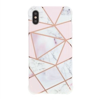 Marble Pattern Matching Electroplating IMD TPU Case for iPhone X/XS 5.8 inch