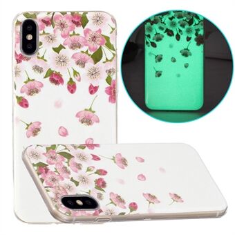 Anti- Scratch IMD myk TPU Luksus Glow in The Darkness Noctiluncent Luminous Case for iPhone X / XS 5,8 tommer