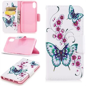 Pattern Printing Protective Leather Wallet Case for iPhone X/XS 5.8-inch
