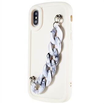 For iPhone X / XS 5,8 tommer TPU-telefondeksel med marmorstropp, mykt matt anti-fall støtsikkert deksel