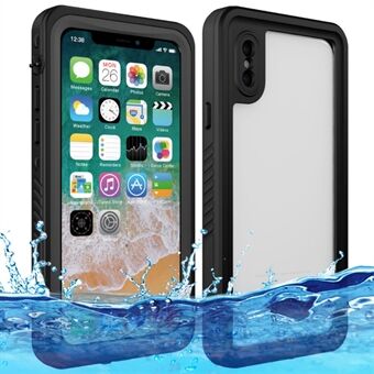 FS-serien IP68 vanntett deksel for iPhone X / XS, helkropps undervannsbeskyttende klar telefondeksel