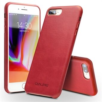 QIALINO Genuine Leather Coated PC Mobile Phone Back Case for iPhone 8 Plus/7 Plus 5.5 inch