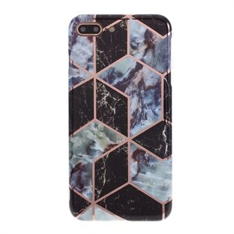 Phone Cover for iPhone 7 Plus/8 Plus 5.5 inch Geometric Stitching Marble Pattern IMD TPU Case