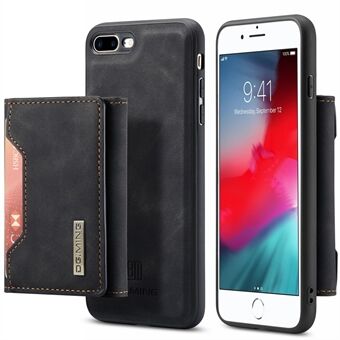 DG.MING M2-serien avtakbar lommebok lærveske Kickstand magnetisk deksel kompatibel med trådløs lading for iPhone 7 Plus 5,5 tommer / 8 Plus 5,5 tommer
