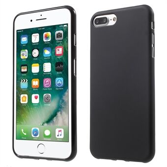 Frosted TPU beskyttelsesdeksel for iPhone 8 Plus / 7 Plus 5,5 tommer - Svart