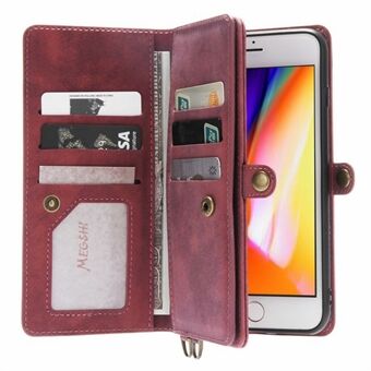 Stand 021-serien magnetisk absorpsjon PU-lær telefonstativdeksel med avtakbar lommebok for iPhone 6 Plus/ 6s Plus/ 7 Plus/ 8 Plus 5,5 tommer