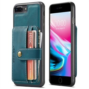 JEEHOOD For iPhone 7 Plus/8 Plus 5.5 inch Wallet Phone Case RFID Blocking Shockproof Phone Cover Anti-Scratch Protector Support Wireless Charging