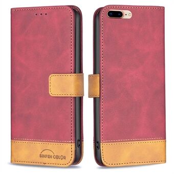 BINFEN COLOR BF Leather Case Series-7 Style 11 PU Leather Shell for iPhone 7 Plus 5.5 inch/8 Plus 5.5 inch, Leather Splicing Design Folio Flip Wallet Stand Phone Case Accessory