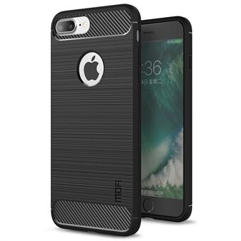 MOFI For iPhone 7 Plus 5.5 inch/8 Plus 5.5 inch Carbon Fiber Texture Brushed TPU Case Scratch-resistant Mobile Phone Cover