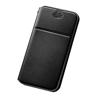 DUX DUCIS No Camera Hole Universal Leather Case for iPhone 8 Plus/ LG Q6, Størrelse: 154 x 76mm - Svart