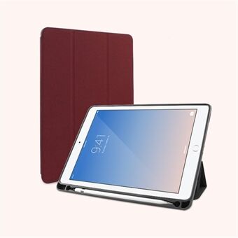 MUTURAL Smart Stand Jeans Cloth Texture PU Leather Case with Pen Slot for iPad 9.7-inch (2018) / 9.7-inch (2017) / Air 2 / Air