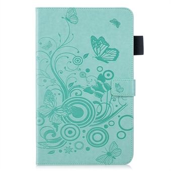 Imprinted Butterfly Flower PU-nettbrettetui for iPad 9,7-tommer (2018) / 9,7-tommer (2017) / iPad Pro 9,7-tommer (2016) / Air 2 / Air