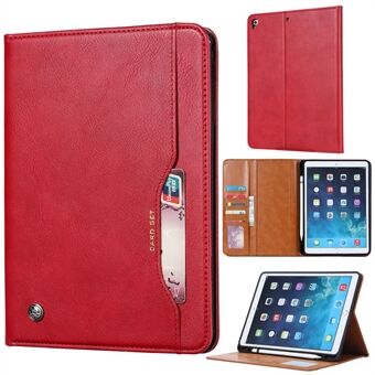 PU Leather Stand Wallet Protective Case with Pen Slot for iPad 9.7-inch (2018)/9.7-inch (2017)/Air/Air 2