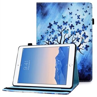Flervinklet visningsmønster utskrift Elastisk bånd Folio- Stand med kortholder for iPad AIR / Air 2 / iPad 9,7-tommers (2018) / (2017)