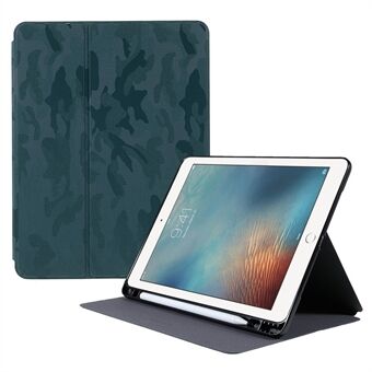 X-LEVEL War Wolf Series Camouflage Pattern PU Leather Smart Auto Wake / Sleep Stand -veske med blyantholder for iPad 9,7-tommer (2017) / (2018) / Air (2013) / Air 2 / iPad Pro 9,7 tommer (2016)