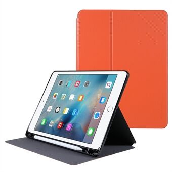 X-LEVEL Kevlar Series Carbon Fiber Texture Stand PU Leather Protective Smart Tablet Cover med blyantholder for iPad 9,7-tommer (2017) / (2018) / Air (2013) / Air 2 / iPad Pro 9,7 tommer (2016)