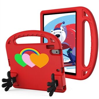 For iPad Air (2013) / Air 2 / iPad 9,7-tommers (2017) / (2018) EVA-beskyttelsesveske Love Heart Pattern Håndflateformet nettbrettdeksel med håndtak / Stativ