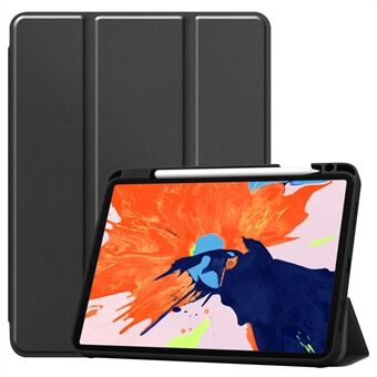 Business Tri-fold Stand PU Leather Myk TPU Back Auto Wake / Sleep Cover med blyantholder for iPad Pro 12,9-tommers (2020) / (2018)
