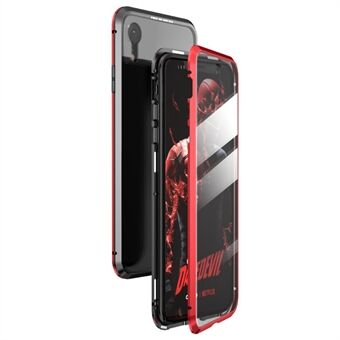 Magnetic Adsorption Metal Frame + Transparent Tempered Glass Full Protection All-Wrapped Case for iPhone XR 6.1 inch