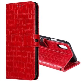 Crocodile Skin PU Leather Phone Case Lommebok med stropp til Apple iPhone XR