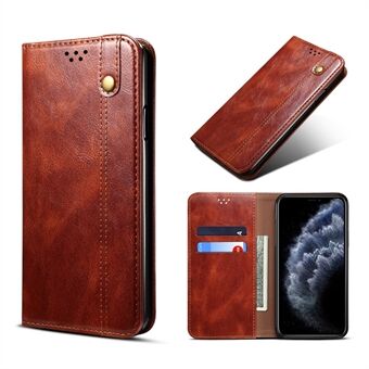 Autoabsorbert Waxy Crazy Horse Texture Leather Wallet Phone Cover Case for iPhone XR