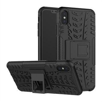 Tire Pattern Kickstand PC + TPU Hybrid Cover for iPhone XS Max 6.5 inch