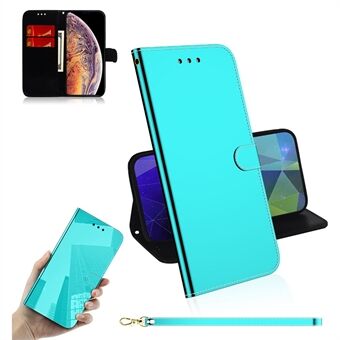 Mirror-like Surface Flip Leather Wallet Stand Phone Casing for iPhone XS Max 6.5 inch