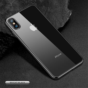 Klar galvanisert Edge myk telefonveske til Apple iPhone XS Max 6,5 tommer - svart