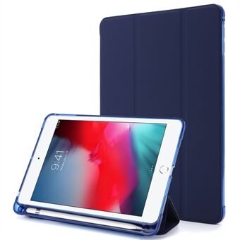 Tri-fold Stand Leather Tablet Shell med penn Spor for iPad mini (2019) 7,9 tommer / iPad mini 4/3/2/1