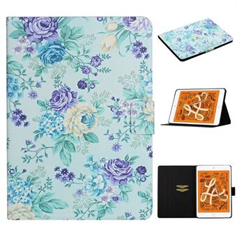 Blomstermønster Utskrift Kortholder Stand Tablet Shell for iPad mini (2019) 7.9 tommer / 4/3/2/1