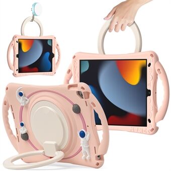 For iPad 10.2 (2021) / (2020) / (2019) / Air 10.5 tommer (2019) / Pro 10.5-tommers (2017) Kickstand Case Astronaut Style-B PC silikondeksel