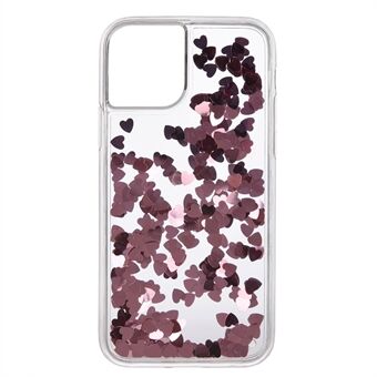Small Heart Dynamic Glitter Sequins Quicksand TPU + Acrylic Back Shell for iPhone 11 6.1 inch (2019)