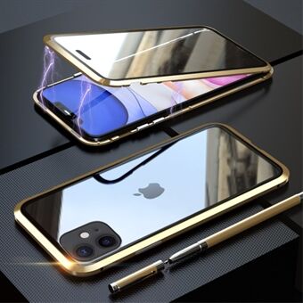LUPHIE Magnetic iPhone 11-deksel med glass foran og bak - gull