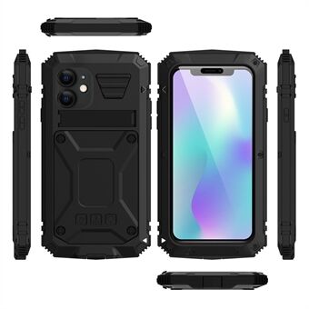 R-JUST Shockproof Dustproof Waterproof 360° Protective Shell with Kickstand for iPhone 11 6.1 inch