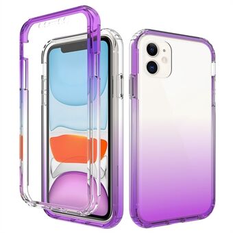 Anti- Scratch Avtakbar 2-i-1 Transparent Gradient Color Clear TPU + PC Shell for iPhone 11 6,1 tommer
