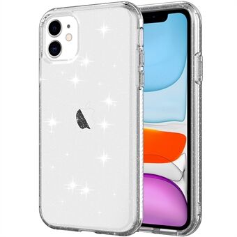 GW18 Clear Glitter Sparkly Light Anti-Drop Støtsikker Myk TPU-deksel for iPhone 11 6,1 tommer