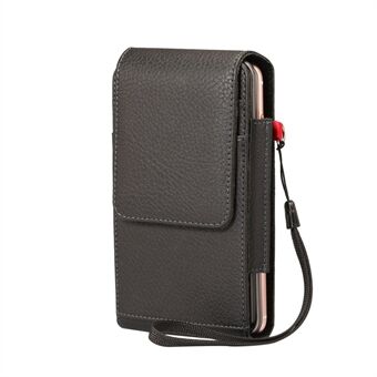 Lychee Vertical Leather Holster Veske med 2 kortspor for iPhone 8 Plus / Samsung S9 + S8, størrelse: 16x8.5x3.5cm
