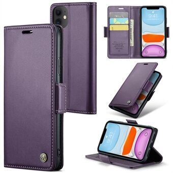CASEME 023 Series Lommebok Telefonveske for iPhone 11 PU Leather Flip Cover RFID Blocking Protective Case