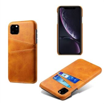 KSQ Leather Hardcover for iPhone 11 Pro m / kortholdere - Oransje