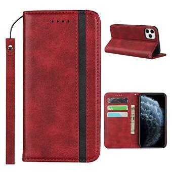 Auto-absorbed Texture Leather Stand Phone Case with Wallet Design for iPhone 11 Pro 5.8-inch
