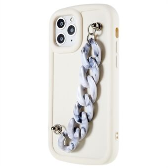TPU-telefondeksel for iPhone 11 Pro 5,8 tommers profiltelefonholder med matt finish med armbåndskjede
