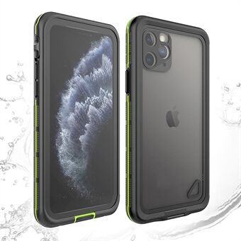 TPU+PC+PET undervannsdykkerveske til iPhone 11 Pro IP68 vanntett snorklingtelefondeksel - svart / grønn